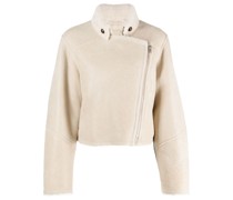 Jacke mit Shearling-Besatz