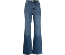 Ausgeblichene Wide-Leg-Jeans