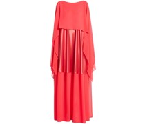 layered panelled gown