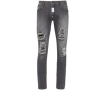Halbhohe Rock Star Slim-Fit-Jeans