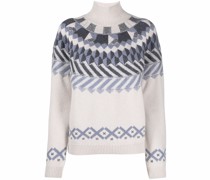 Kaschmirpullover mit Stehkragen