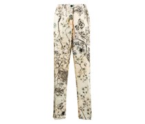 Pyjama-Hose mit Blumen-Print