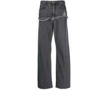 Weite Jeans im Distressed-Look