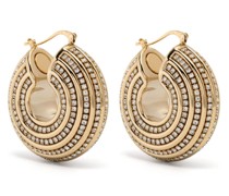 rhinestone-embellished chunky hoop earrings
