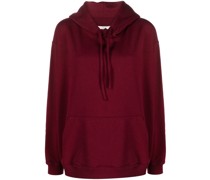 oversized logo-embroidered hoodie