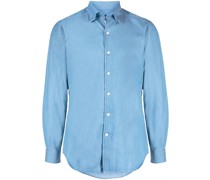 Man On The Boon. Langärmeliges Jeanshemd