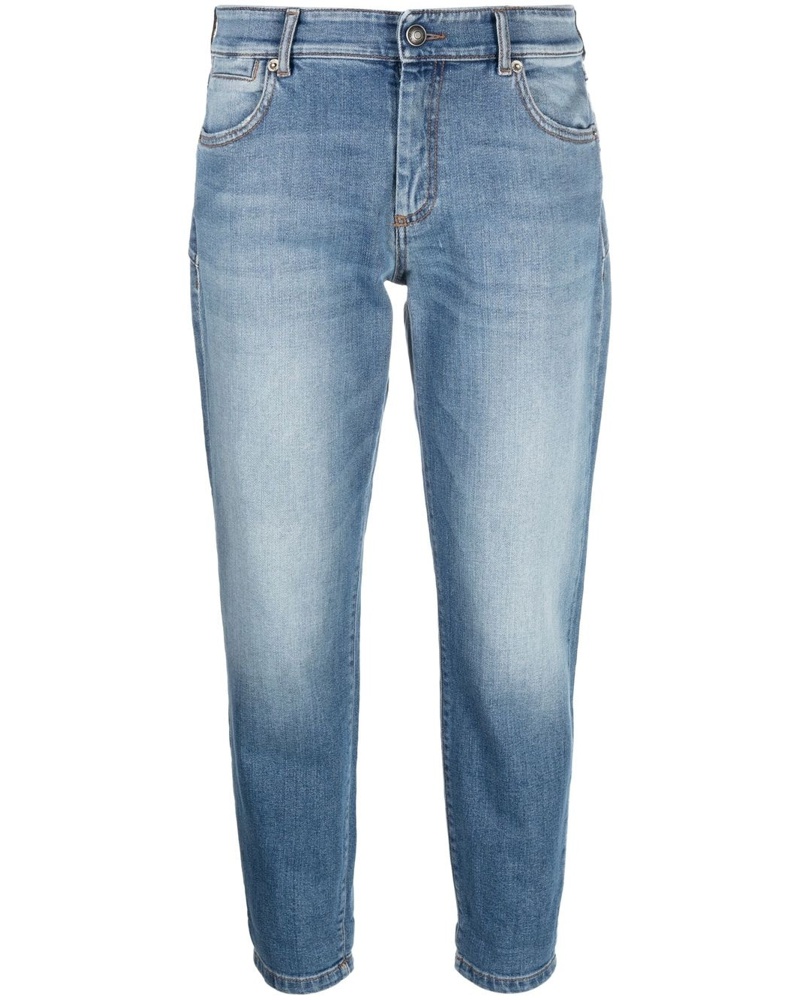 SPORTMAX Damen Schmale Cropped-Jeans