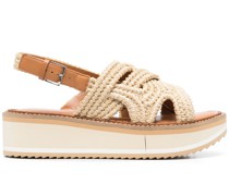 50mm leather slingback sandals