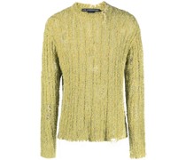 Gerippter Pullover im Distressed-Look
