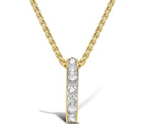 18kt Gelbgoldhalskette mit Diamanten