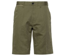 logo-embroidered linen-blend chino shorts