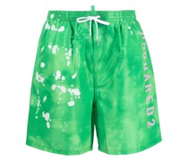 Shorts mit Bleach-Effekt