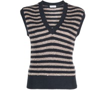 Gestricktes Top mit Streifen