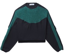 Sweatshirt mit gestricktem Einsatz