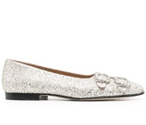 glitter-detail ballerina shoes