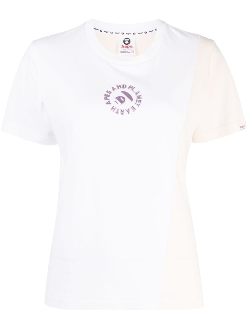 BAPE Damen AAPE BY *A BATHING APE® logo-embossed cotton-jersey T-shirt