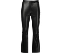Cropped-Hose aus Faux-Leder
