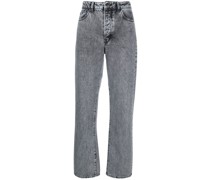 Gerade Jeans mit Acid-Wash-Effekt