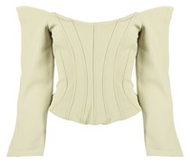 Schulterfreies Oberteil mit Corsage