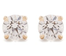 Runde 14kt Gelbgoldohrstecker mit Diamant