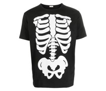 T-Shirt mit Skelett-Print