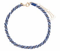 18kt Kumachi Gelbgoldarmband-Set mit Seide