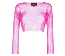 Cropped-Oberteil mit Strass