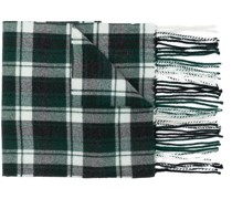 fine-knit checked scarf
