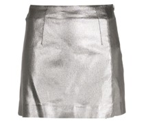 Minirock im Metallic-Look