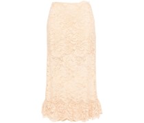 corded-lace midi skirt