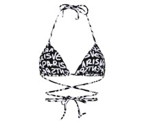 Triangel-Bikini mit Logo-Print