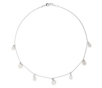 18kt Weißgoldhalskette mit Diamanten