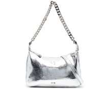 Schultertasche im Metallic-Look