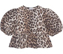Bluse mit Leoparden-Print