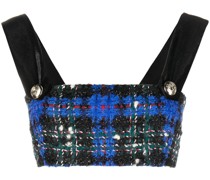 Cropped-Top mit Schottenkaro