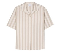 striped slub-texture shirt