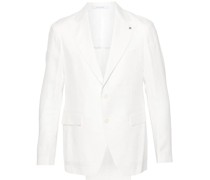 single-breasted linen suit