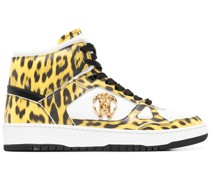 High-Top-Sneakers mit Animal-Print