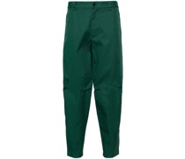 tapered-leg twill trousers
