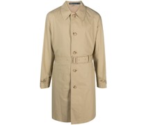 belted cotton-blend coat