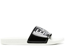 Pantoletten mit Logo-Print