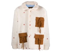 Jacke mit Blumenstickerei