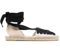Jean ankle-tie flat espadrilles