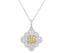 18kt Gelbgoldhalskette mit Diamanten