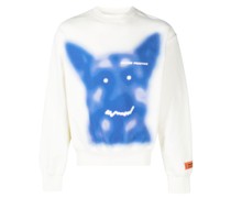 Sweatshirt mit "Beware of Dog"-Print