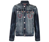 Jeansjacke mit Bleach-Effekt