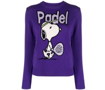 Snoopy Intarsien-Pullover