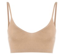 Geripptes Cropped-Stricktop