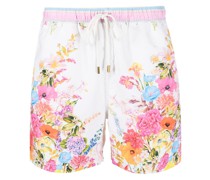 Badeshorts mit Blumen-Print