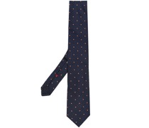 Krawatte mit aufgestickten Polka Dots
